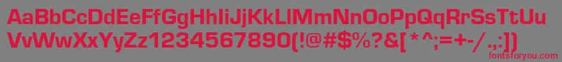 Eurostilethea Font – Red Fonts on Gray Background