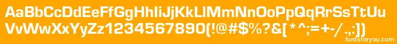 Eurostilethea Font – White Fonts on Orange Background