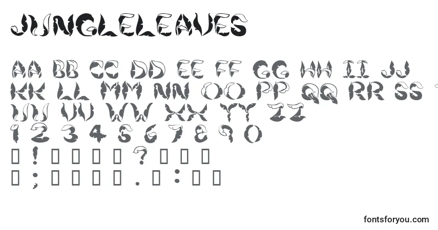 Czcionka Jungleleaves – alfabet, cyfry, specjalne znaki