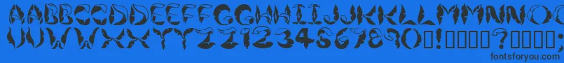 Jungleleaves Font – Black Fonts on Blue Background