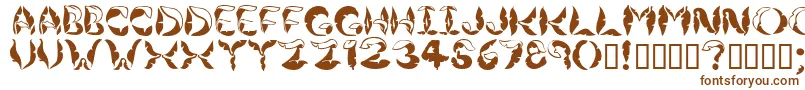 Jungleleaves-fontti – ruskeat fontit valkoisella taustalla