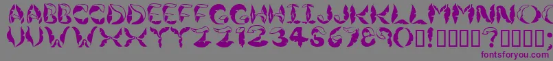 フォントJungleleaves – 紫色のフォント、灰色の背景