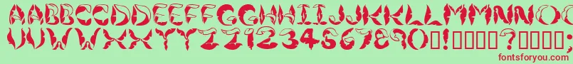 Jungleleaves Font – Red Fonts on Green Background