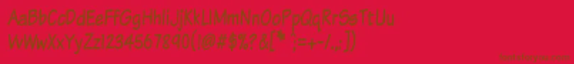 fuente KomikaTextTight – Fuentes Marrones Sobre Fondo Rojo