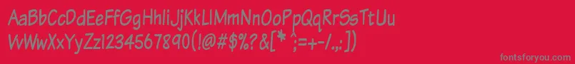 KomikaTextTight Font – Gray Fonts on Red Background