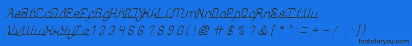 AuthenticLove Font – Black Fonts on Blue Background