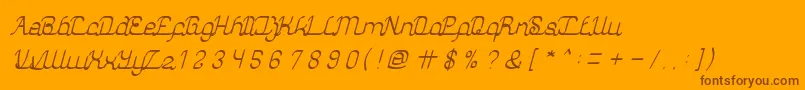 AuthenticLove Font – Brown Fonts on Orange Background