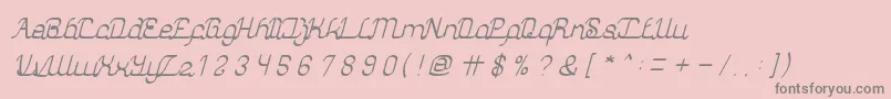 AuthenticLove Font – Gray Fonts on Pink Background