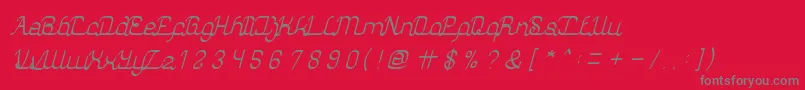 AuthenticLove Font – Gray Fonts on Red Background