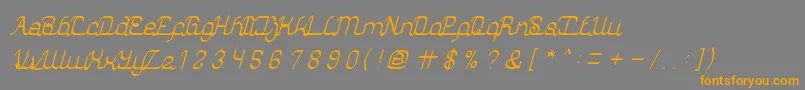 Шрифт AuthenticLove – оранжевые шрифты на сером фоне