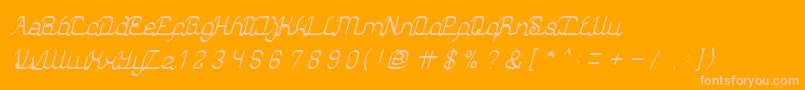 AuthenticLove Font – Pink Fonts on Orange Background