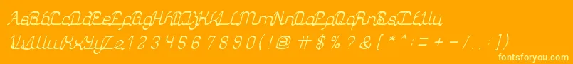 AuthenticLove Font – Yellow Fonts on Orange Background