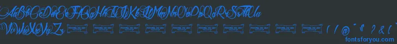 Aldebaran Font – Blue Fonts on Black Background