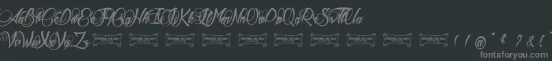 Aldebaran Font – Gray Fonts on Black Background