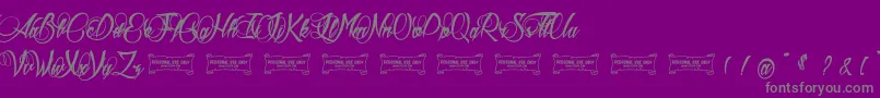 Aldebaran Font – Gray Fonts on Purple Background