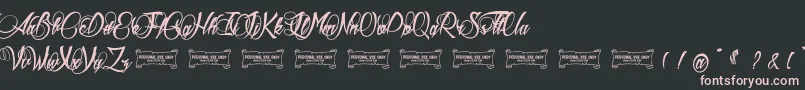 Aldebaran Font – Pink Fonts on Black Background