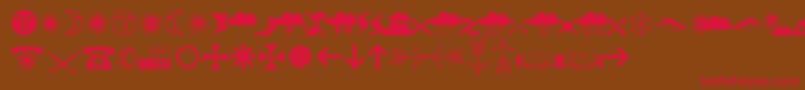 Ozdoby Font – Red Fonts on Brown Background