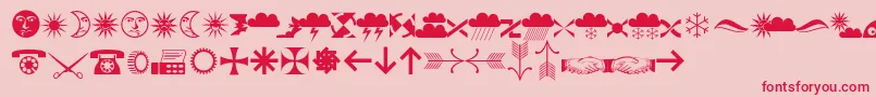 Ozdoby Font – Red Fonts on Pink Background