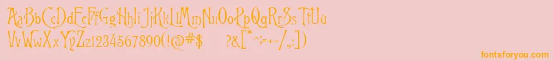 Rigoletto Font – Orange Fonts on Pink Background