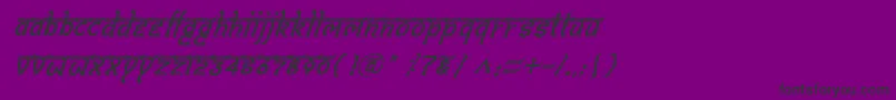 BitlingshivomItalic-Schriftart – Schwarze Schriften auf violettem Hintergrund