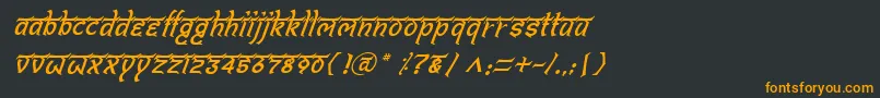 Шрифт BitlingshivomItalic – оранжевые шрифты на чёрном фоне