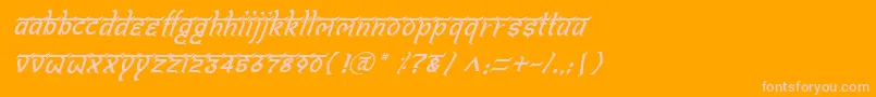 BitlingshivomItalic Font – Pink Fonts on Orange Background