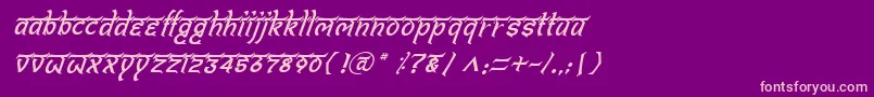 BitlingshivomItalic Font – Pink Fonts on Purple Background