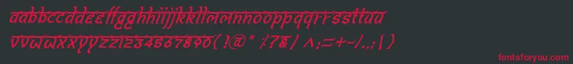 BitlingshivomItalic Font – Red Fonts on Black Background