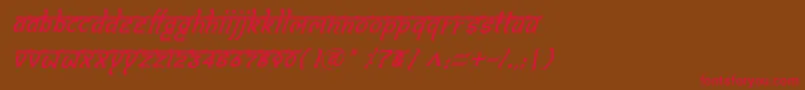BitlingshivomItalic Font – Red Fonts on Brown Background