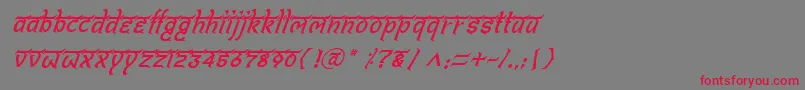 BitlingshivomItalic Font – Red Fonts on Gray Background