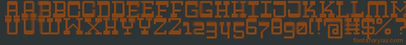 ZapadniCapitals-fontti – ruskeat fontit mustalla taustalla