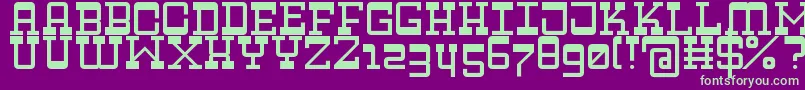 ZapadniCapitals Font – Green Fonts on Purple Background