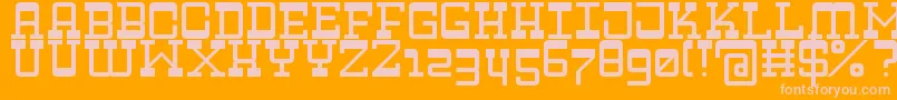 ZapadniCapitals Font – Pink Fonts on Orange Background