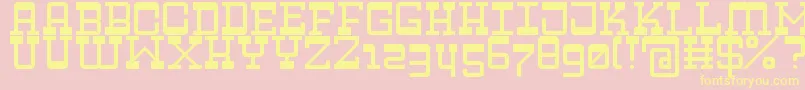 ZapadniCapitals Font – Yellow Fonts on Pink Background