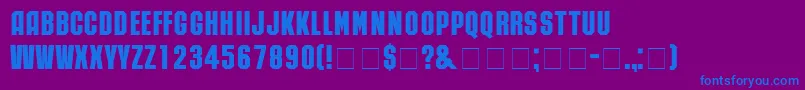 RubickNormal Font – Blue Fonts on Purple Background