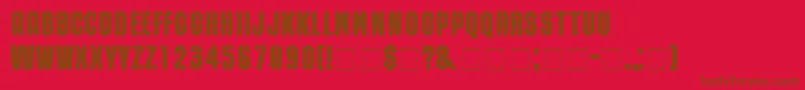 RubickNormal Font – Brown Fonts on Red Background