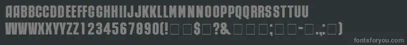 RubickNormal-fontti – harmaat kirjasimet mustalla taustalla