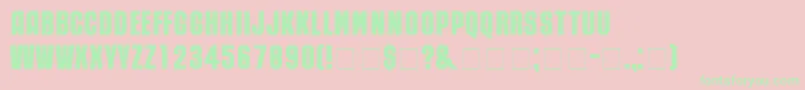 RubickNormal Font – Green Fonts on Pink Background