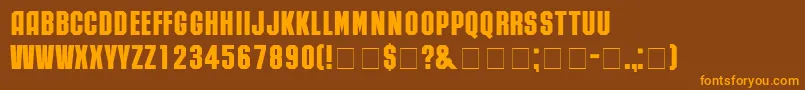 RubickNormal Font – Orange Fonts on Brown Background