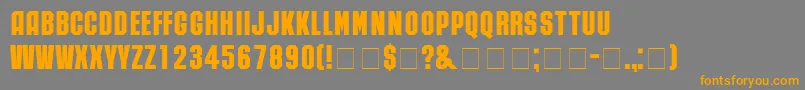 RubickNormal Font – Orange Fonts on Gray Background