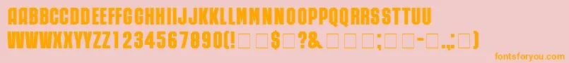 RubickNormal Font – Orange Fonts on Pink Background