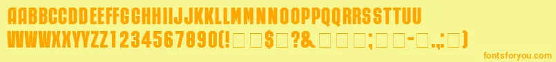 RubickNormal Font – Orange Fonts on Yellow Background