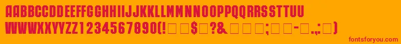 RubickNormal Font – Red Fonts on Orange Background