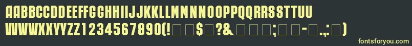 RubickNormal Font – Yellow Fonts on Black Background