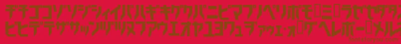 Tricrg Font – Brown Fonts on Red Background