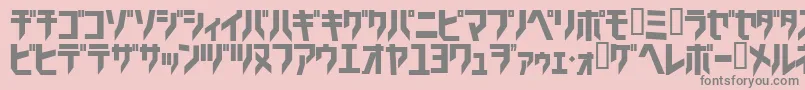 フォントTricrg – ピンクの背景に灰色の文字