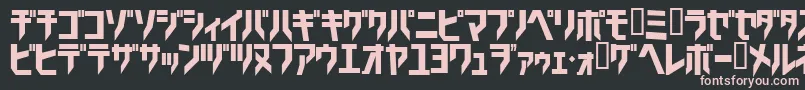 フォントTricrg – 黒い背景にピンクのフォント