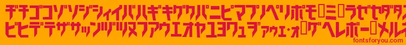 フォントTricrg – オレンジの背景に赤い文字