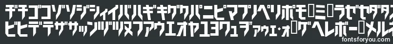 フォントTricrg – 黒い背景に白い文字