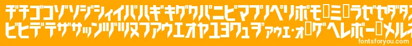 フォントTricrg – オレンジの背景に白い文字